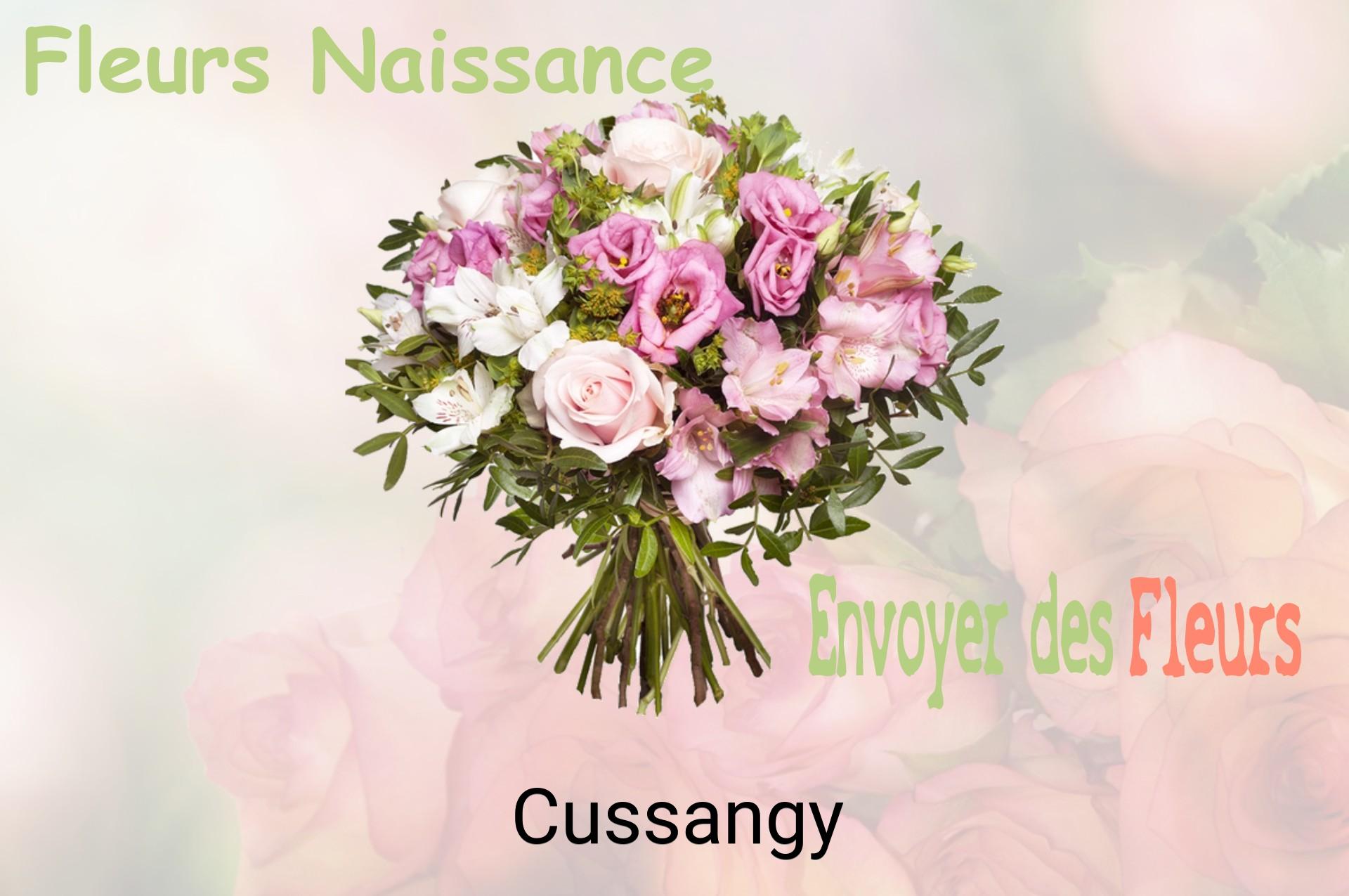 Bouquet de fleurs de naissance livré à Cussangy